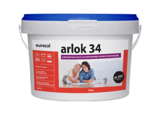 Клей Arlok 34 (1,3 кг) 320-480 г/м2, для бытового линолеума в Новосибирске