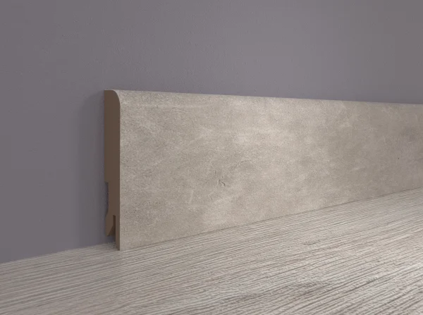 Плинтус MDF Bonkeel 24066 Бетон Лофт Светлый (80х16х2400 мм) в Новосибирске