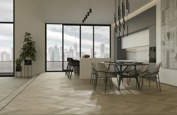 Паркетная доска Quartz Parquet Английская Ёлка Дуб Лимба 33-405 в Новосибирске