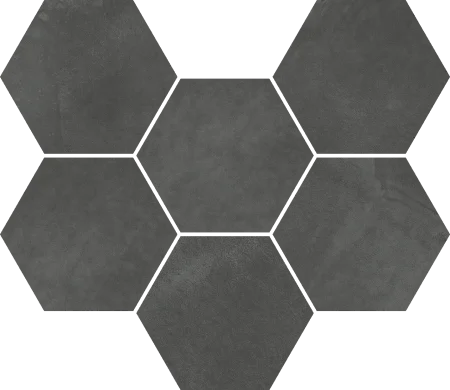 Керамогранит Italon Континуум Петрол Мозаика Гексагон (Натуральная 25х29) в Новосибирске