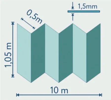 Подложка Солид 1,5мм гармошка для LVT (10.5м2) в Новосибирске