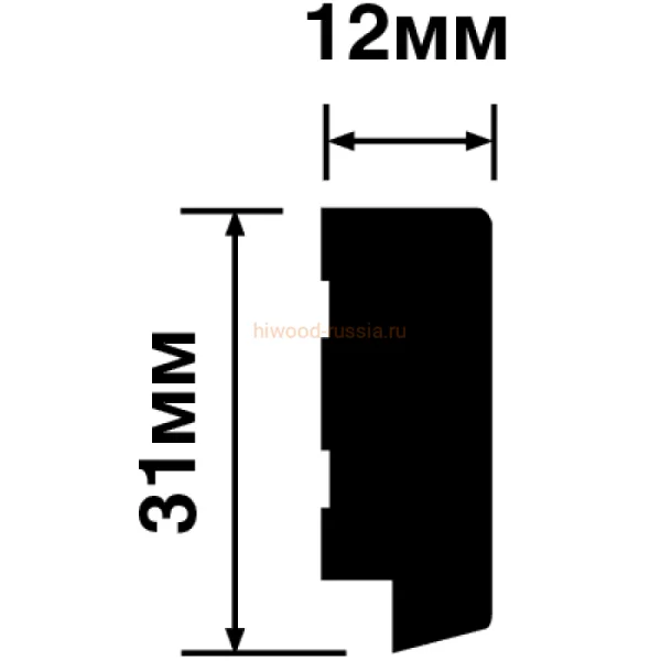 Финишный молдинг LF124B GR3 левый декорированный (31х12х2700мм) в Новосибирске