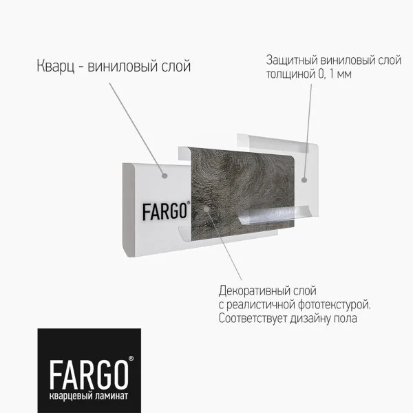 Кварцевый плинтус Fargo 81996-10 Дуб Марракеш 80х11х2200 мм в Новосибирске