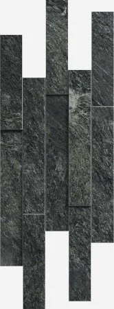 Керамогранит Italon Скайфолл Неро Брик 3D (Патинированная, 28х78) в Новосибирске