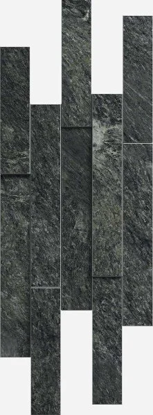 Керамогранит Italon Скайфолл Неро Брик 3D (Патинированная, 28х78) в Новосибирске