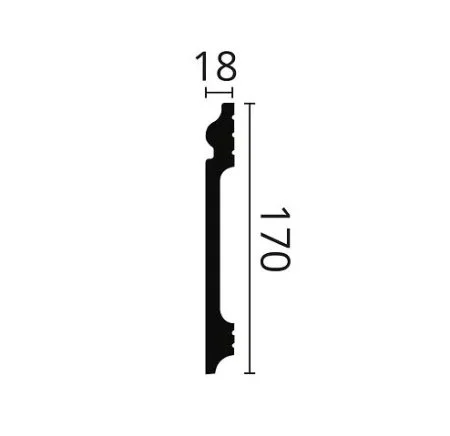 Плинтус NMC Wallstyl FL17 (170х18х2000 мм) в Новосибирске