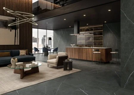 Керамогранит Italon Метрополис Империал Блэк 80х80 (Натуральная и Реттифицированная) в Новосибирске