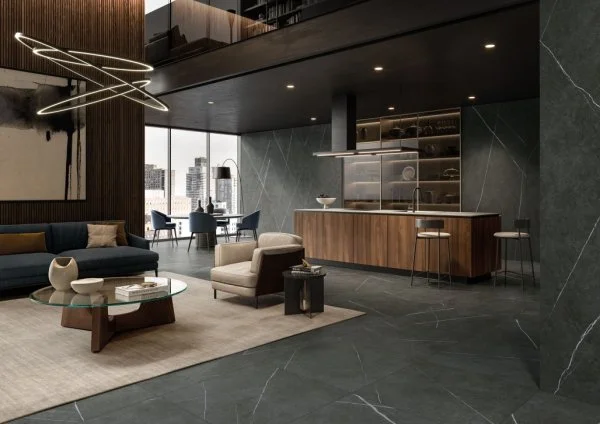 Керамогранит Italon Метрополис Империал Блэк 120х278 (Натуральная и Реттифицированная) в Новосибирске