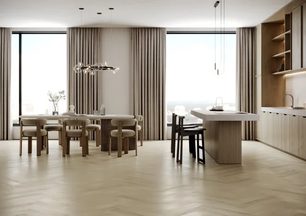 Паркетная доска Quartz Parquet Английская Ёлка Дуб Испанский 33-404 в Новосибирске