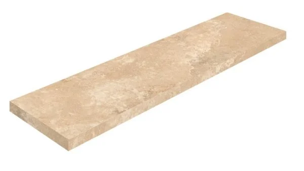 Керамогранит Coliseum Аурелия Беж Ступень угловая левая (Натуральный, 33х120) в Новосибирске