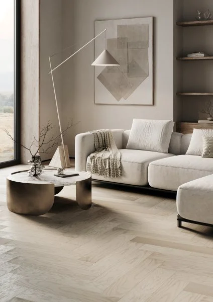 Паркетная доска Quartz Parquet Английская Ёлка Дуб Песочный 33-408 в Новосибирске