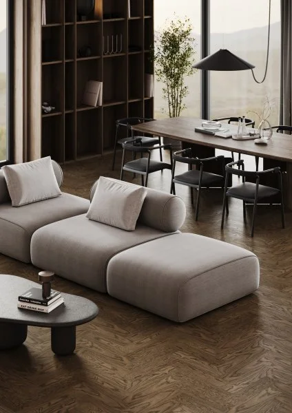 Паркетная доска Quartz Parquet Штучный паркет Дуб Брауни 44-413 в Новосибирске