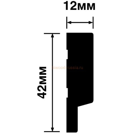 Финишный молдинг LF124A BR396K правый декорированный (42х12х2700мм) в Новосибирске