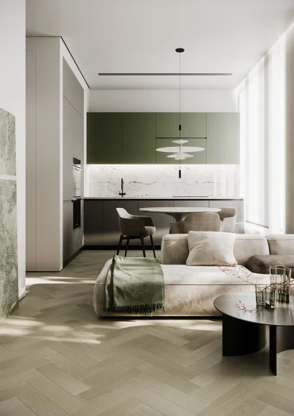 Паркетная доска Quartz Parquet Штучный паркет Дуб Лунный 44-1258-08 в Новосибирске