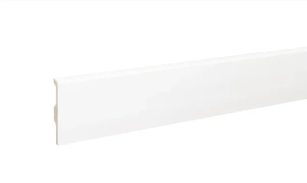 Плинтус дюрополимерный Bonkeel 01 Белый (80х14х2000 мм) в Новосибирске
