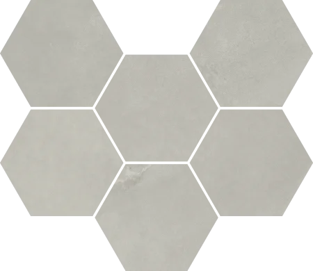 Керамогранит Italon Континуум Сильвер Мозаика Гексагон (Натуральная 25х29) в Новосибирске