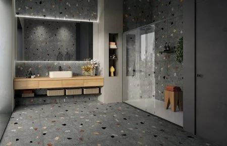 Керамогранит Coliseum Палладио Блэк 60х120 (Натуральный и Реттифицированный) в Новосибирске