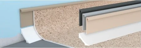 Коннелюрный плинтус Bonkeel Верхняя светло-серая часть (28х5х2200мм) в Новосибирске