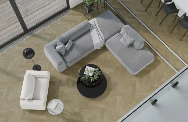 Паркетная доска Quartz Parquet Английская Ёлка Дуб Карельский 33-419 в Новосибирске