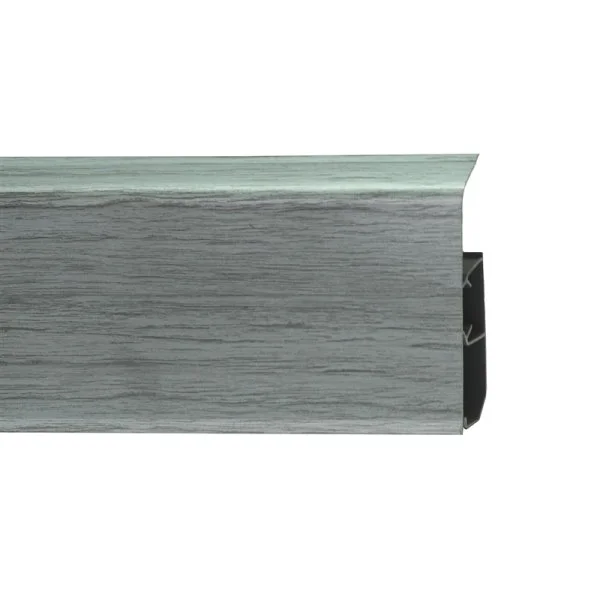 Пластиковый плинтус Royce №333 Серебристый Жемчуг (80х24х2200мм) в Новосибирске