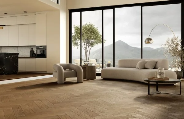 Паркетная доска Quartz Parquet Английская Ёлка Дуб Рустикальный 33-410 в Новосибирске