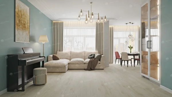 Каменно-полимерная плитка Alpine Floor Solo Plus Модерато ЕСО 14-1101, 4 мм, 43 класс в Новосибирске