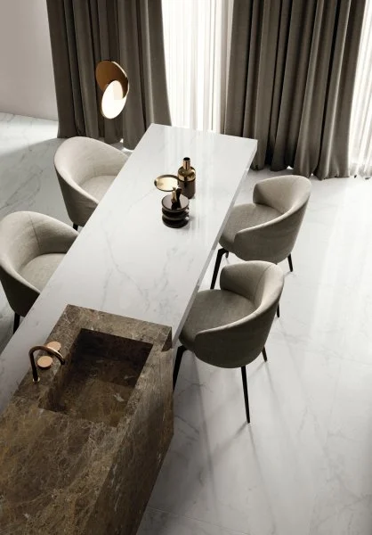 Керамогранит Italon Шарм Делюкс Бьянко Микеланджело 60х120 (Паттинированная и реттифицированная) в Новосибирске