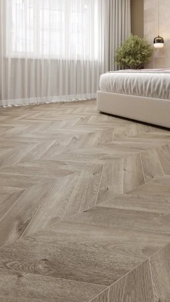 Кварц-виниловая плитка Alpine Floor Chevron Дуб Натур. Отбеленный ECO 20-3 (2,5 мм. 43 класс) в Новосибирске