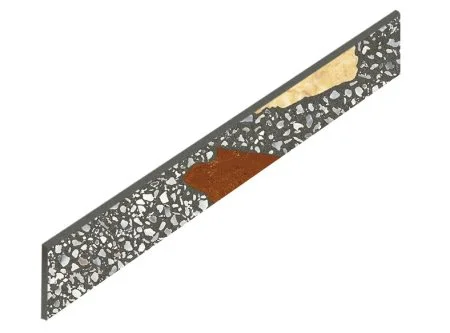 Керамогранит Coliseum Палладио Блэк Плинтус (Натуральный, 7,2х60) в Новосибирске