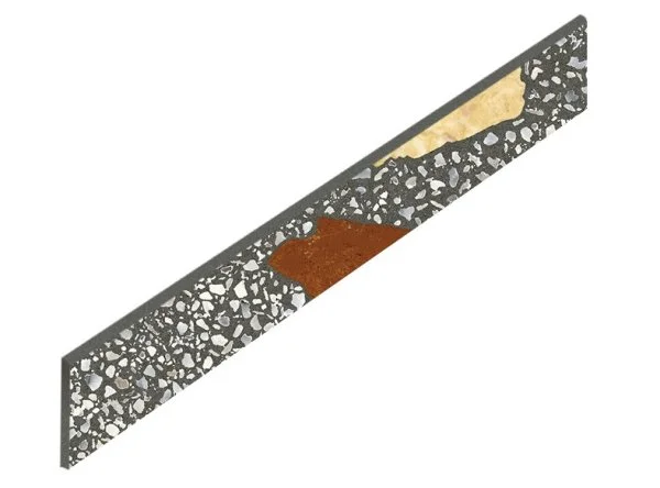 Керамогранит Coliseum Палладио Блэк Плинтус (Натуральный, 7,2х60) в Новосибирске