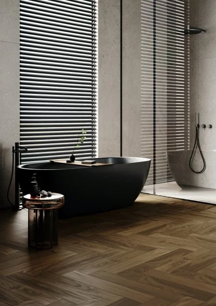 Паркетная доска Quartz Parquet Английская Ёлка Орех Американский 33-400-29 в Новосибирске