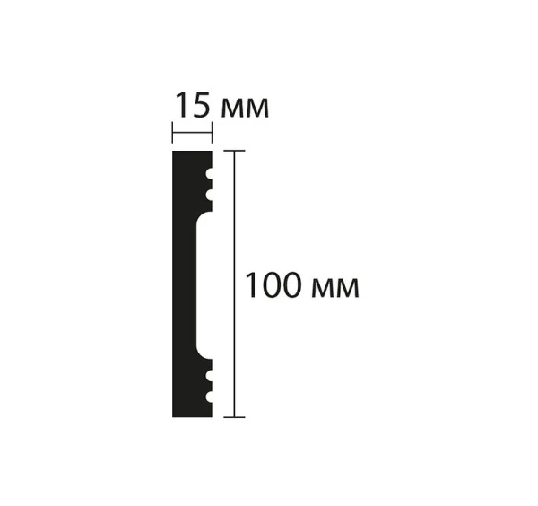 Плинтус NMC Wallstyl FD10 (100х15х2000 мм) в Новосибирске