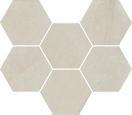 Керамогранит Italon Континуум Пьюр Мозаика Гексагон (Натуральная 25х29) в Новосибирске