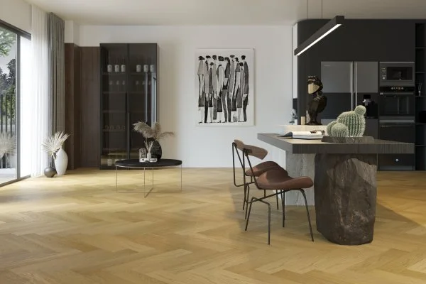 Паркетная доска Quartz Parquet Английская Ёлка Дуб Медовый Раф 33-463 в Новосибирске