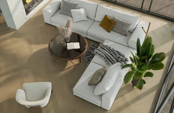 Паркетная доска Quartz Parquet Английская Ёлка Дуб Шампань 33-414 в Новосибирске