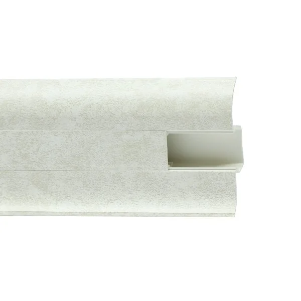 Пластиковый плинтус Royce №860 Белый Кварц (58х22х2200мм) в Новосибирске