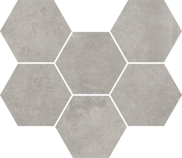 Керамогранит Coliseum Экспо Грэй Мозаика Гексагон (Натуральная, 25х29) в Новосибирске